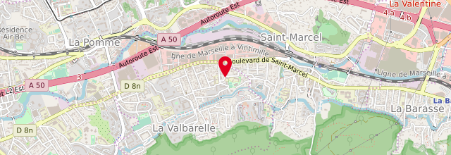 Plan la maison France services de Marseille 11ème - Huveaune