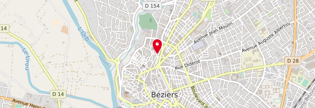 Plan la maison France services de Béziers - Services du Centre Ville