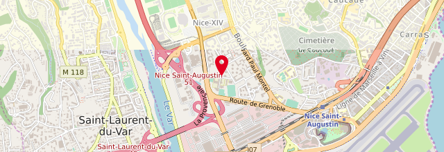 Plan l'antenne Bus France services de Nice - ADAM