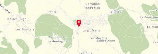 Plan la maison France services la Poste de Saint-Julien-le-Montagnier