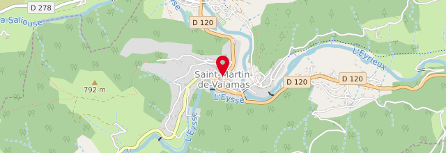 Plan de la Permanence CPAM de Saint-Martin-de-Valamas