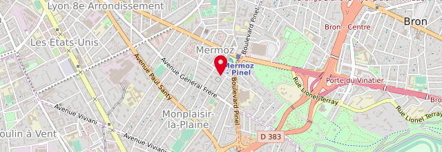 Plan la maison France services Pimms Médiation Lyon 8ème - Mermoz
