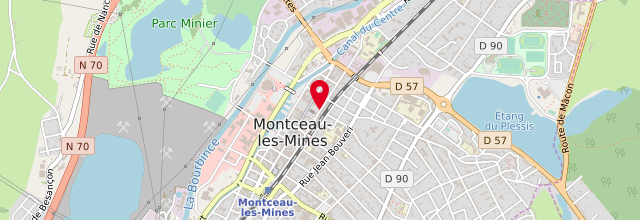Plan de le Point d'Accueil CPAM de Montceau-les-Mines
