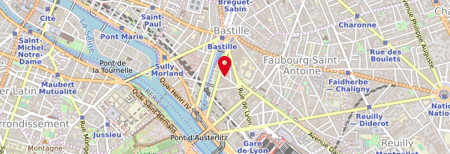 Plan de Paris - Point d'Accueil PSA Bastille